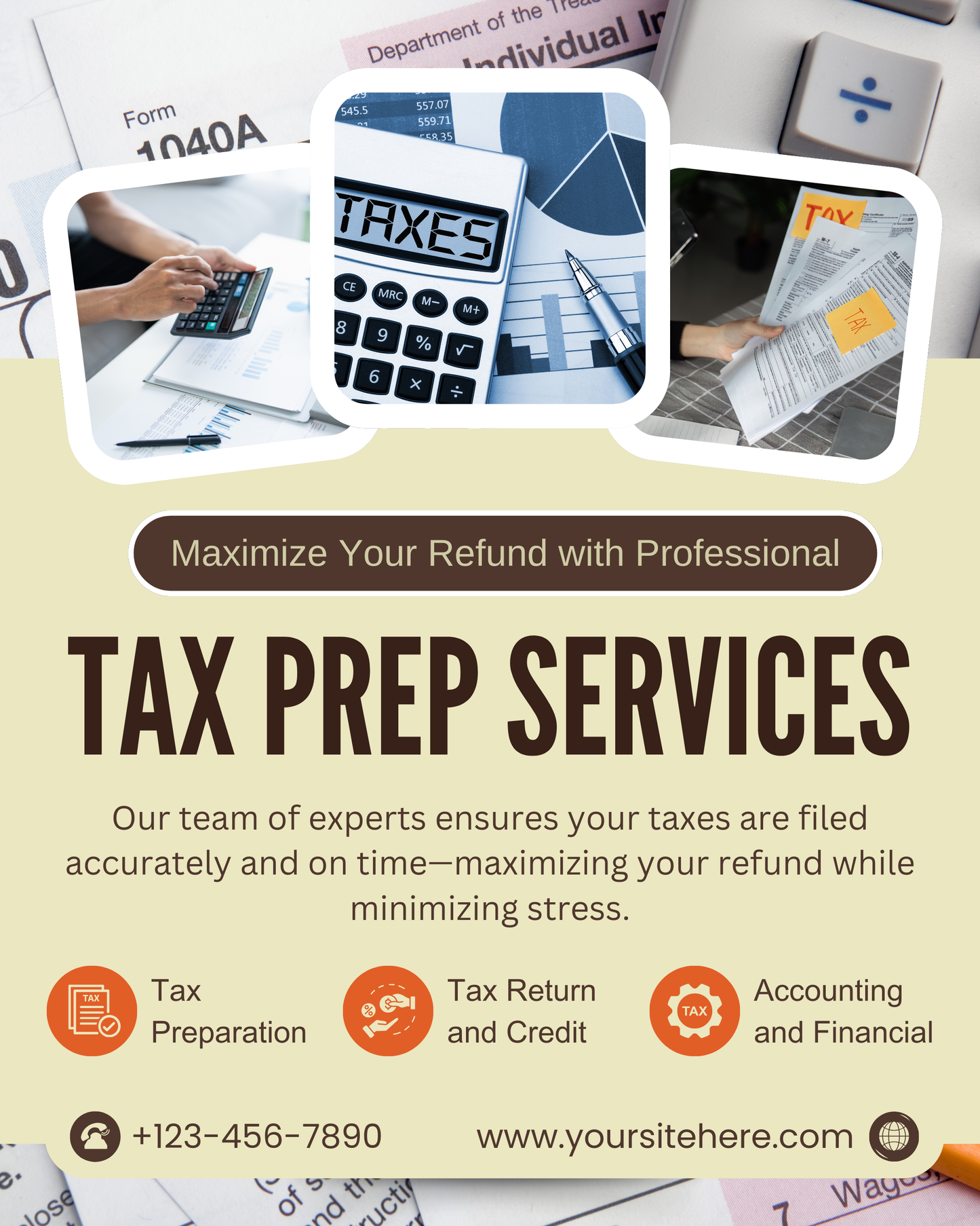 Tax Preparer Social Media Content Flyers