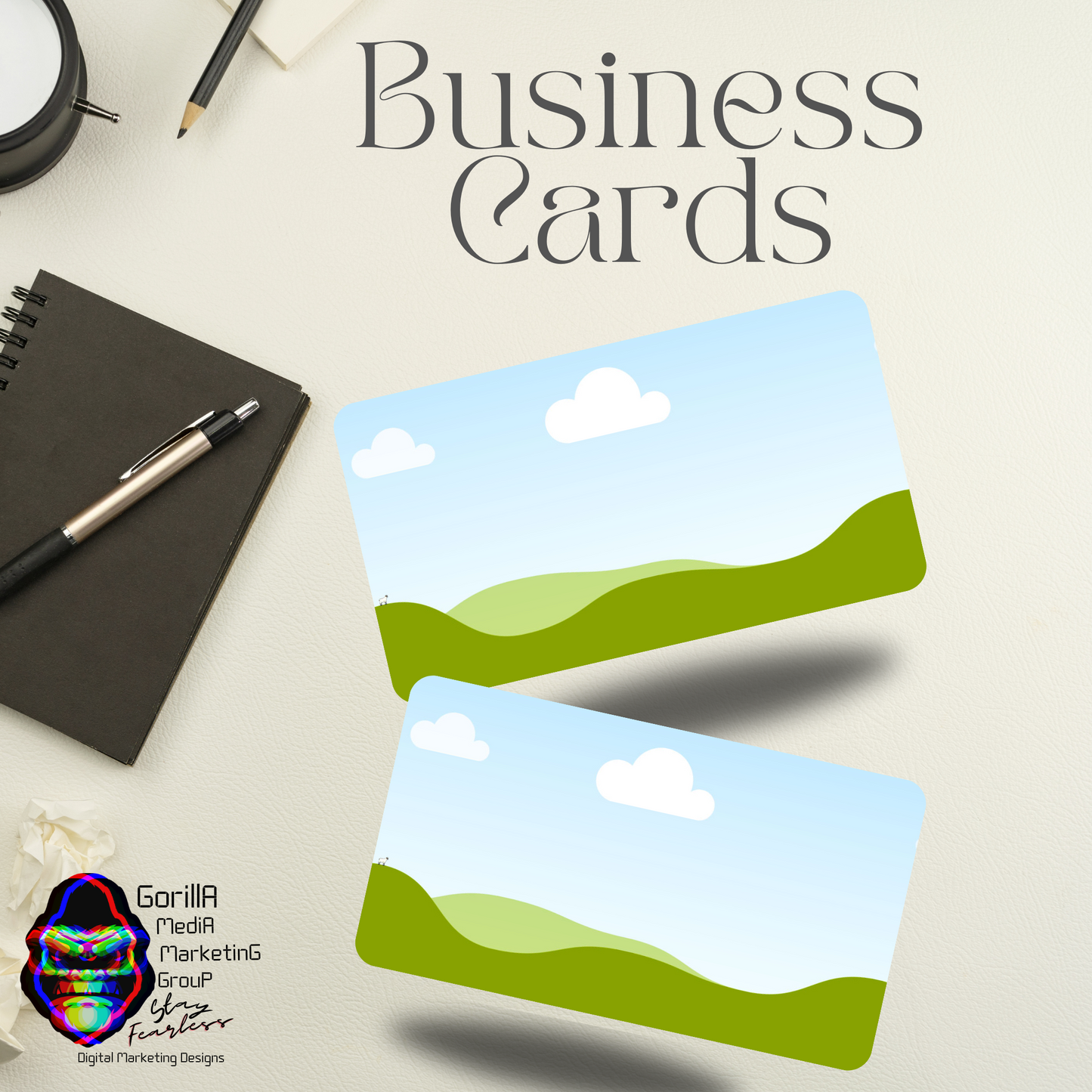 Business Card Mock Up Template - Style 1