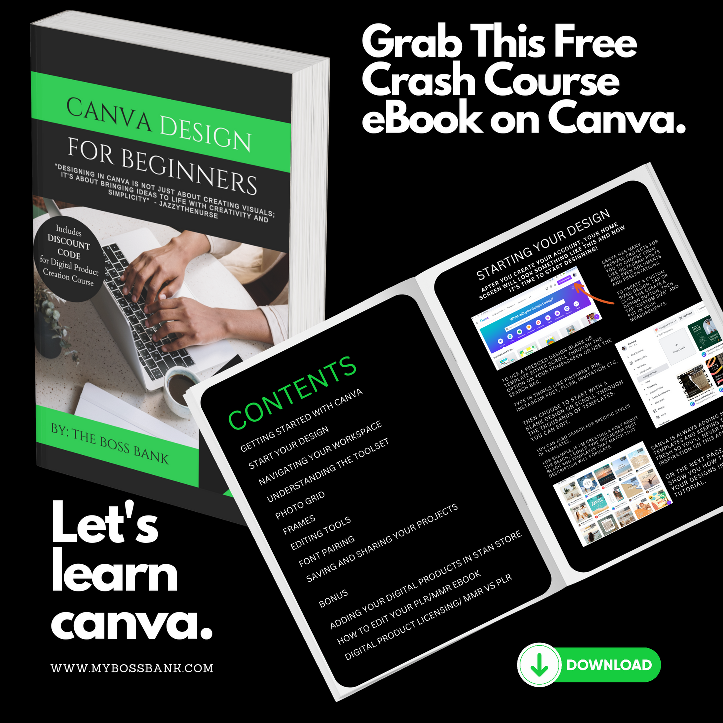 Canva Design For Beginners - Crash Course eBook