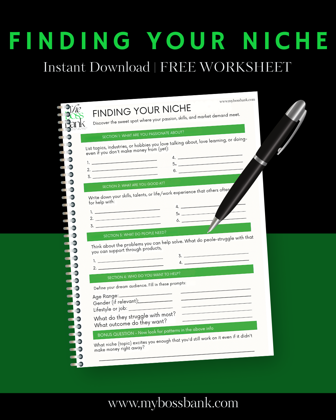 Niche Worksheet