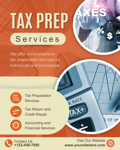 Tax Preparer Social Media Content Flyers
