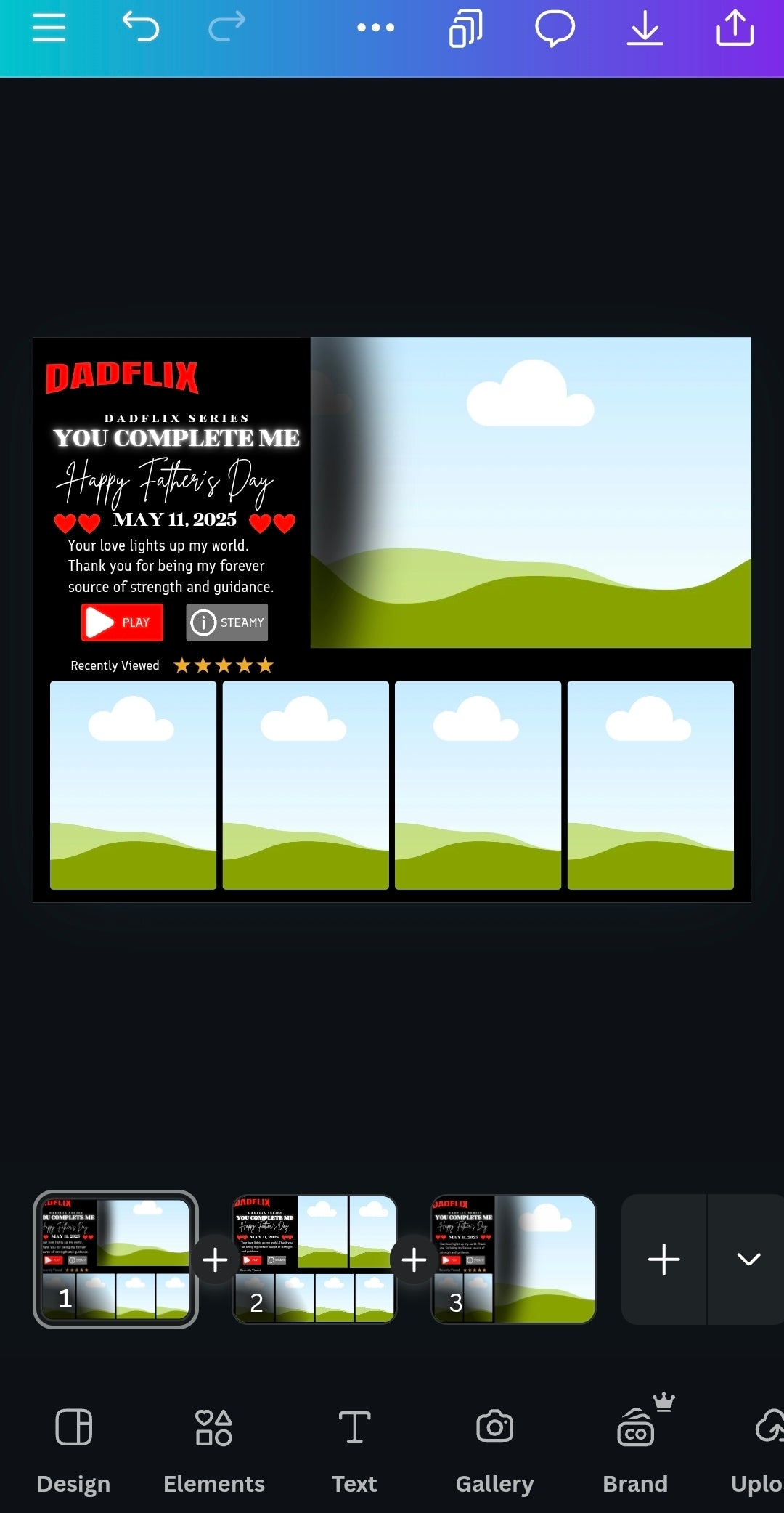 Netflix Themed Picture Frame Design Template