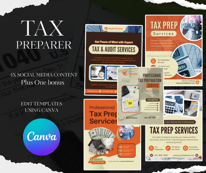 Tax Preparer Social Media Content Flyers
